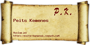 Peits Kemenes névjegykártya